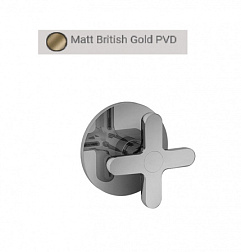 Лицевая часть встраиваемого вентиля Icona сlassic matt british gold pvd, Fantini 53 P6 R291B Fantini