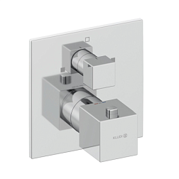 Лицевая часть встраиваемого смесителя Decus с термостатом, 2 функции, Kludi 548100575 Kludi