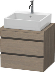 Модуль под раковину DuraStyle 60х47,8х51,2 см, без консоли, дуб терра, 2 ящика, Duravit DS530503535 Duravit