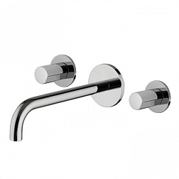 Внешняя часть встраиваемого смесителя для раковины SO без ручек, click-clack, длина излива 20см, Fima Carlo Frattini F3191L/5CR Fima Carlo Frattini