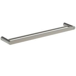 Горизонтальный полотенцедержатель Conca 60 см, округлый дизайн, двойной, цвет стальной, Ideal Standard T4501GN Ideal Standard