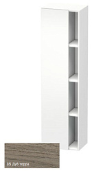 Шкаф-колонна DuraStyle 50х36х180 см, корпус-белый матовый, фронт-дуб терра, левый, подвесной монтаж, Duravit DS1249L3518 Duravit