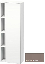 Шкаф-колонна DuraStyle 50х24х140 см, корпус-белый матовый, фронт-базальт матовый, правый, подвесной монтаж, Duravit DS1238R4318 Duravit