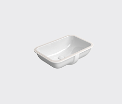 Встраиваемая снизу раковина Pura 55х38 см, с креплением FV, санфарфор, GSI 7243F11 GSI