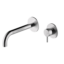 Внешняя часть встраиваемого смесителя для раковины Nobu длина излива 19см, стальной цвет, Bossini INZ206.075 Bossini