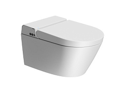 Подвесной электронный унитаз WClean 38х59 см, белый матовый, безободковый, функция биде, с сиденьем, тихий смыв, GSI 7418K09 GSI