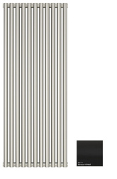 Отопительный дизайн-радиатор Эстет 49,5х120 см, 11 секций, черный матовый, двухрядный глухой, Сунержа 31-0302-1211 Сунержа