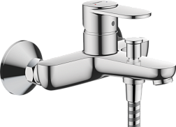 Настенный смеситель Vernis Shape неповоротный излив, с выходом на душ (без лейки), Hansgrohe 71470000 Hansgrohe
