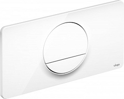 Клавиша смыва Visign for Style VfS13, белая, пластик, механическая, Viega 654498 Viega