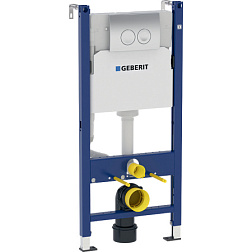 Система инсталляции для унитаза Duofix Delta 50х12х112 см, клавиша Delta21 глянцевый хром, с кнопкой, Geberit 458.124.21.1 Geberit