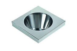 Подвесная антивандальная раковина 36х36 см, матовая, квадратная, Nofer 13039.A.S. Nofer