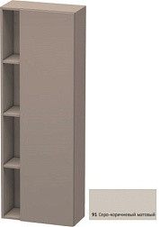 Шкаф-колонна DuraStyle 50х24х140 см, корпус-базальт матовый, фронт-серо-коричневый, правый, подвесной монтаж, Duravit DS1238R9143 Duravit