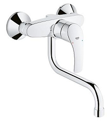 Настенный смеситель для кухни Eurosmart излив 21.7 см, поворотный излив, Grohe 31391002 Grohe