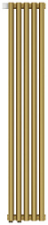 Отопительный дизайн-радиатор Эстет 22,5х120 см, 5 секций, левый, однорядный глухой, нижнее подключение, золото матовое, Сунержа 032-0310-1205 Сунержа