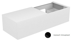 Модуль под раковину Edition 11 140х53,5х35 см, черный глянцевый, со столешницей 70 см слева, система push-to-open, Keuco 31166570000 Keuco