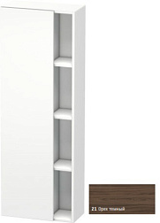 Шкаф-колонна DuraStyle 50х24х140 см, корпус-белый матовый, фронт-орех темный, левый, подвесной монтаж, Duravit DS1238L2118 Duravit