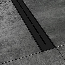 Дренажный желоб Runway 85х15,8 см, черный матовый, сифон с горизонт. выпуском, с решеткой, Ravak X01751 Ravak