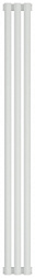 Отопительный дизайн-радиатор Эстет 13,5х120 см, 3 секции, однорядный глухой, белый матовый, Сунержа 30-0301-1203 Сунержа