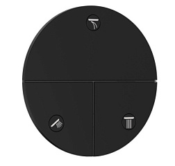 Встраиваемый переключатель для смесителя ShowerSelect Comfort S 3 функции, внешняя часть, черный матовый, Hansgrohe 15558670 Hansgrohe