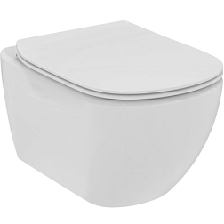 Подвесной унитаз Tesi 36,5х53,5 см, безободковый, с сиденьем, тихий смыв, Ideal Standard T536001 Ideal Standard