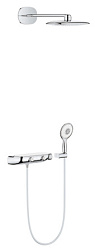 Настенный смеситель без излива Rainshower с лейкой, термостат, Grohe 26446000 Grohe