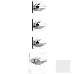 Лицевая часть встраиваемого смесителя Apice матовый, 6 функций, белый цвет, Bossini Z035205.045 Bossini