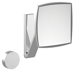 Настенное косметическое зеркало для ванной iLook_move квадратное, с сенсорной панелью, хром, с подсветкой, Keuco 17613019002 Keuco