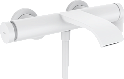 Настенный смеситель Vivenis матовый, неповоротный излив, с выходом на душ (без лейки), белый цвет, Hansgrohe 75420700 Hansgrohe