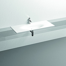 Встраиваемая сверху раковина Shape 122х52 см, санфарфор, белый матовый, с отв. под смеситель, Kerasan 548030*1 Kerasan