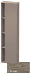 Шкаф-колонна DuraStyle 50х24х180 см, корпус-базальт матовый, фронт-дуб терра, правый, подвесной монтаж, Duravit DS1248R3543 Duravit