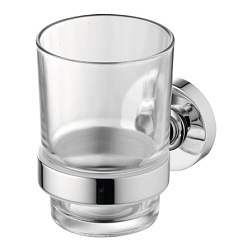 Настенный стакан Iom прозрачное стекло, хром, с держателем, Ideal Standard A9121AA Ideal Standard