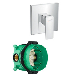 Встраиваемый в стену смеситель без излива Metropol 1 функция, Hansgrohe 32565000S Hansgrohe
