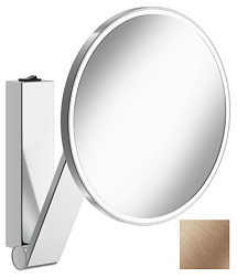 Настенное косметическое зеркало для ванной iLook_move круглое, 21 см, бронза, с подсветкой, Keuco 17612039004 Keuco