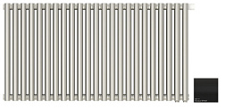 Отопительный дизайн-радиатор Эстет 103,5х50 см, 23 секции, черный матовый, двухрядный глухой, Сунержа 31-0312-5023 Сунержа