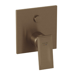 Лицевая часть встраиваемого смесителя Decus брашированная, 2 функции, бронза, Kludi 54759N175 Kludi