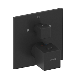 Лицевая часть встраиваемого смесителя Decus матовый, с термостатом, 2 функции, чёрный цвет, Kludi 548103975 Kludi