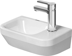 Подвесная раковина DuraStyle 36х22х14 см, 1 отв. под смеситель справа, wondergliss, санфарфор, Duravit 07133600001 Duravit