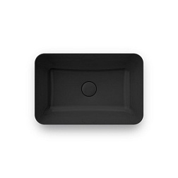 Накладная раковина Plaza 55х36х13,5 см, черный, матовое покрытие, санфарфор, Kerama Marazzi PLR.wb.55\BLK.M Kerama Marazzi