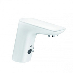 Сенсорный смеситель на раковину Balance питание от сети, хром / белый, упр. t° на корпусе, Kludi 5220091 Kludi