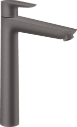 Высокий смеситель на столешницу Talis E 23,4 см, неповоротный излив, чёрный цвет, с донным клапаном, Hansgrohe 71716340 Hansgrohe