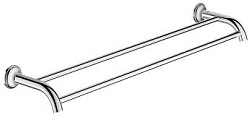 Горизонтальный полотенцедержатель Essentials Authentic 58,2 см, хром, Grohe 40654001 Grohe