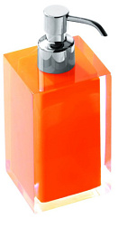 Дозатор Rainbow 210мл, с загнутой металлической помпой, оранжевый, Gedy RA81(67) Gedy
