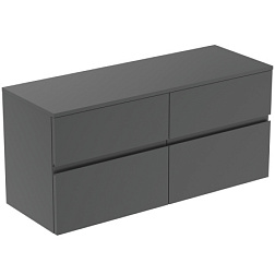 Модуль под раковину Finesse 120,2х44х55,8 см, 4 ящика, со столешницей, антрацит матовый (лак), Ideal Standard E3426Y2 Ideal Standard