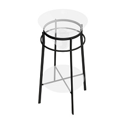 Консоль для раковины Cono 44,5х44,5х77 см, черная матовая, Kerama Marazzi CO.44\BLK.M Kerama Marazzi