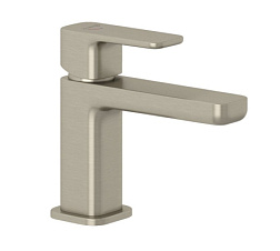 Смеситель для умывальника Renon брашированный, неповоротный излив, никель, с донным клапаном, холодный старт, Kludi 42267N575 Kludi