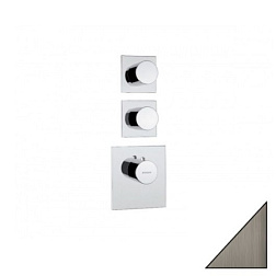 Лицевая часть встраиваемого смесителя Outlets шлифованный, термостат, 4 функции, никель, Bossini Z031203.094 Bossini