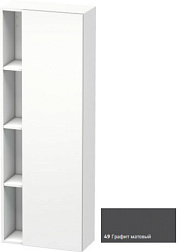Шкаф-колонна DuraStyle 50х24х140 см, корпус-белый матовый, фронт-графит матовый, правый, подвесной монтаж, Duravit DS1238R4918 Duravit