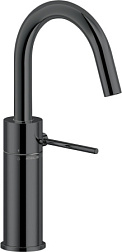 Высокий смеситель на столешницу Velis 19 см, поворотный излив, чёрный цвет, с донным клапаном, Nobili VE125138/2FLP Nobili
