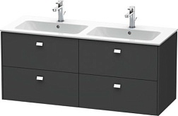 Модуль под раковину Brioso 129х47,9х55,3 см, графит матовый, ручки хром, Duravit BR410601049 Duravit