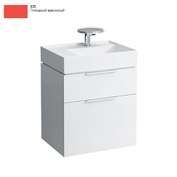 Модуль под раковину Kartell by laufen 59,5х45,5х61,5 см, глянцевый оранжевый, 2 ящика, раковина справа, Laufen 4.0756.2.033.635.1 Laufen